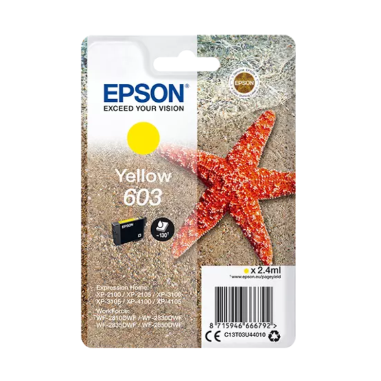Epson cartuccia inchiosto giallo 603 Stella Marina originale (C13T03U44010)