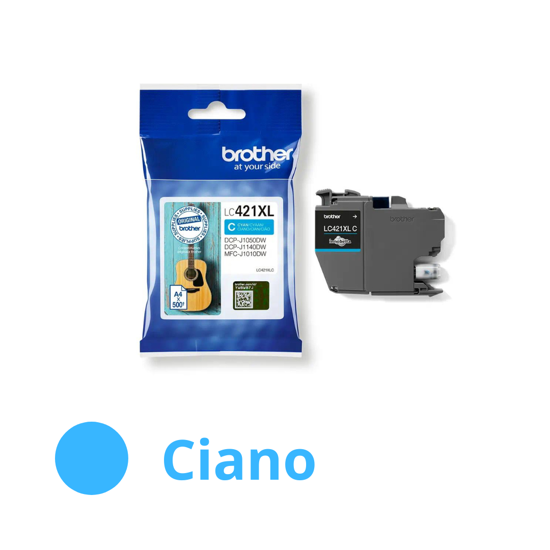 Brother cartuccia ciano originale LC421XLC