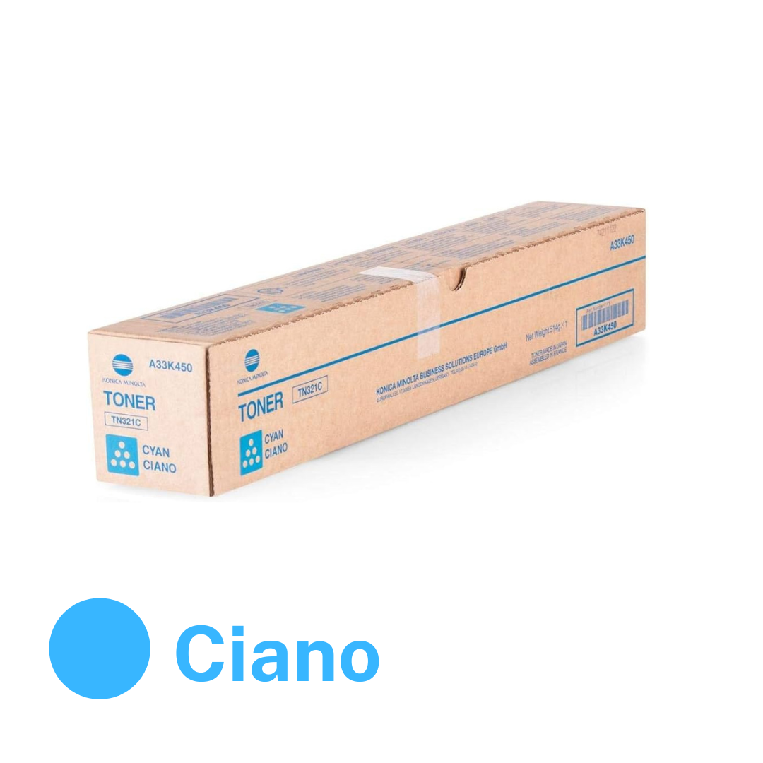 Konica Minolta toner ciano originale TN-321C (A33K450)