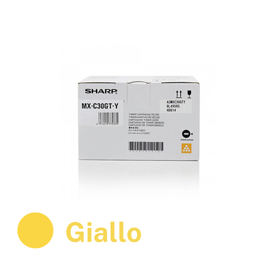 Sharp toner giallo originale MX-C30GTY