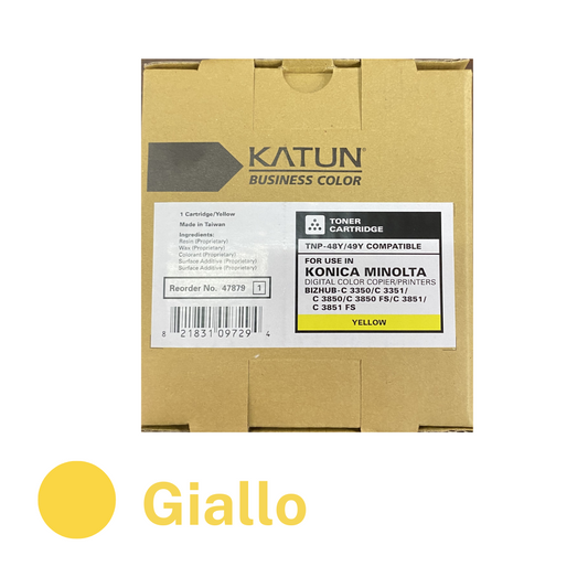 Toner giallo compatibile per Konica Minolta TNP-48Y (A5X0250)