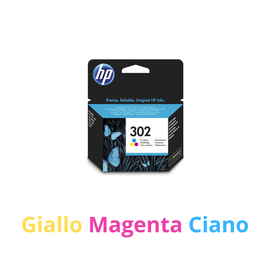 Hp cartuccia inchiostro tricomia 302 (F6U65AE)