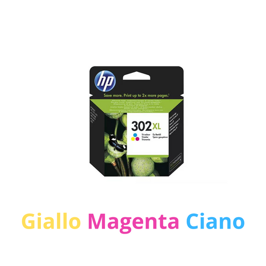 Hp cartuccia inchiostro tricomia alta capacità 302XL (F6U67A)