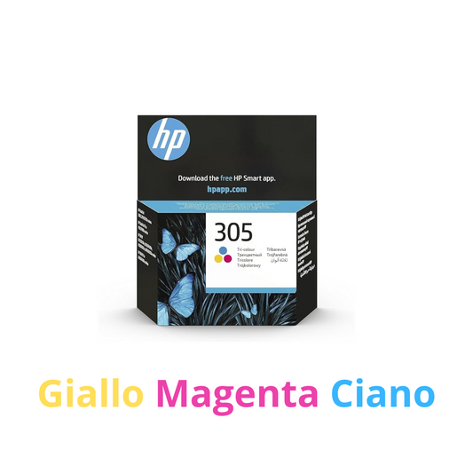 Hp cartuccia inchiostro tricomia originale 305 (3YM60AE)