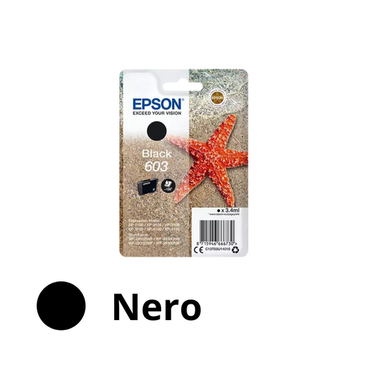 Epson cartuccia inchiosto nero 603 Stella Marina originale (C13T03U14010)