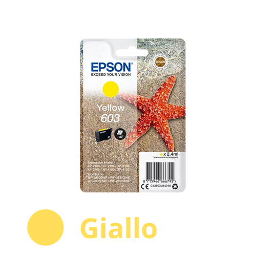 Epson cartuccia inchiosto giallo 603 Stella Marina originale (C13T03U44010)