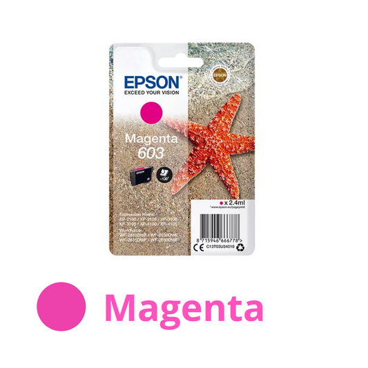 Epson cartuccia inchiosto magenta 603 Stella Marina originale (C13T03U34010)