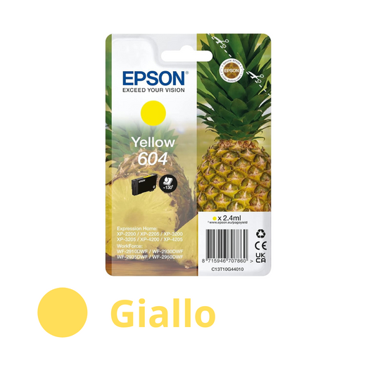 Epson cartuccia inchiostro giallo 604 Ananas originale (C13T10G44010)