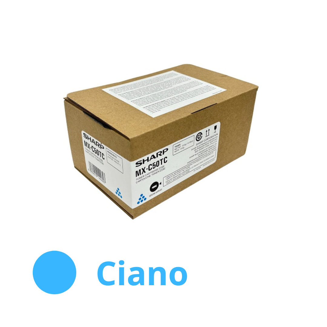 Sharp toner ciano originale MX-C50TC